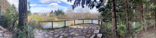 beautiful bridge in a water treatment facility